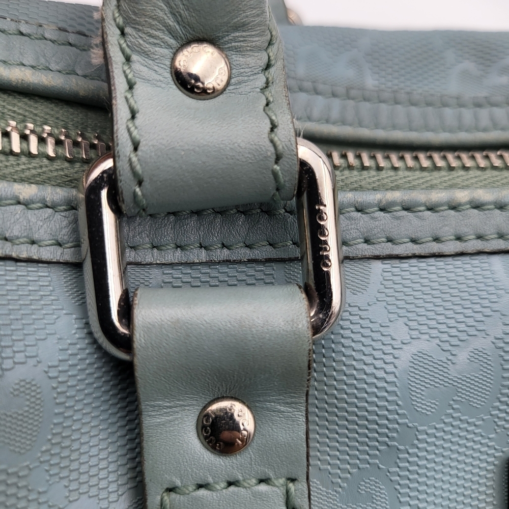 GUCCI Joy Medium GG Imprime Boston 30 Bag Light Blue..Authentic...!!! - Picture 16 of 16